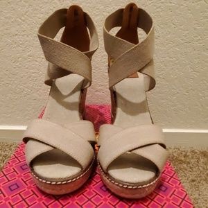 Tory Burch Adonis Wedge Espadrille (Linen)
